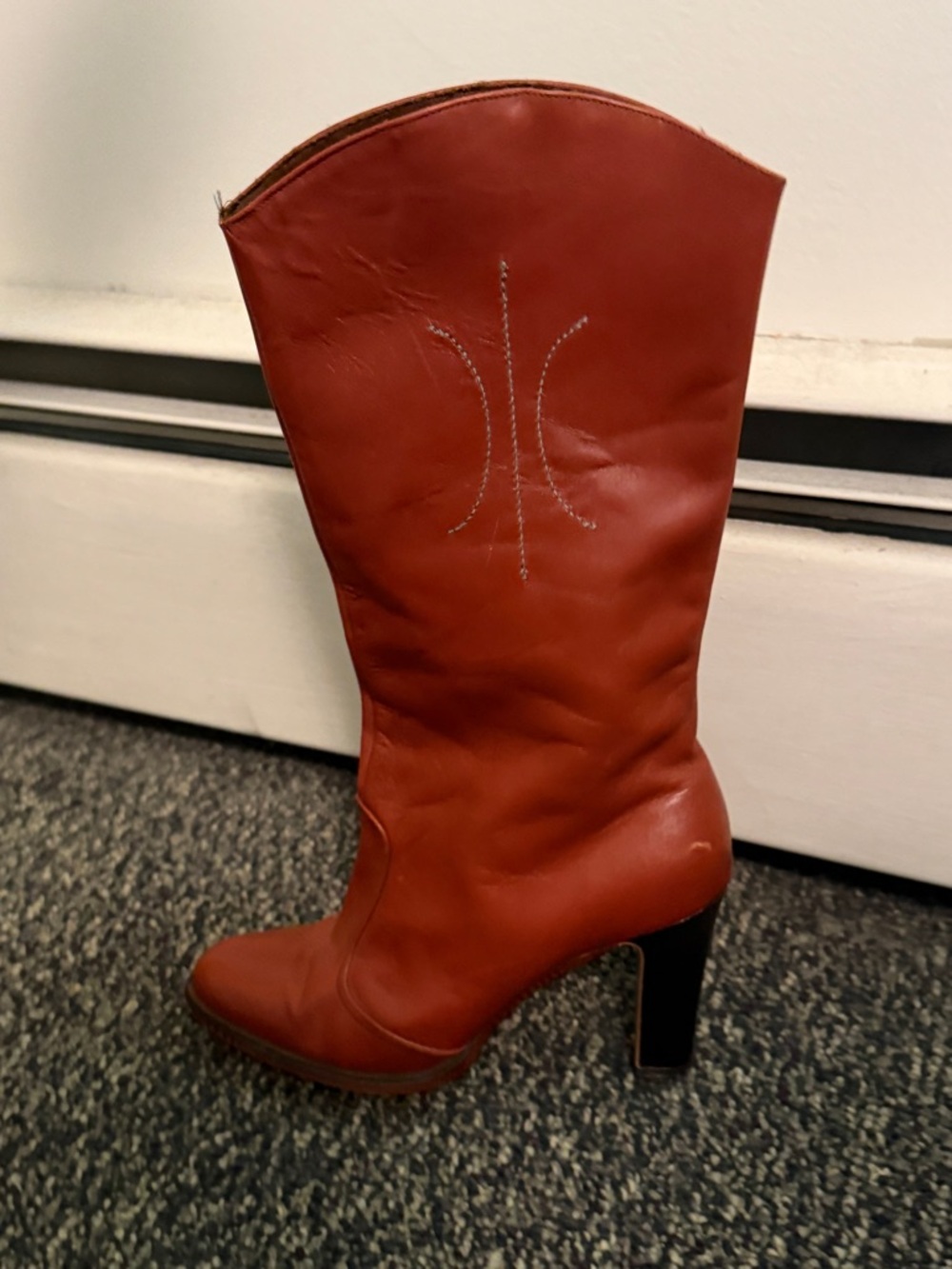 Vintage Western Heeled Boots 6.5